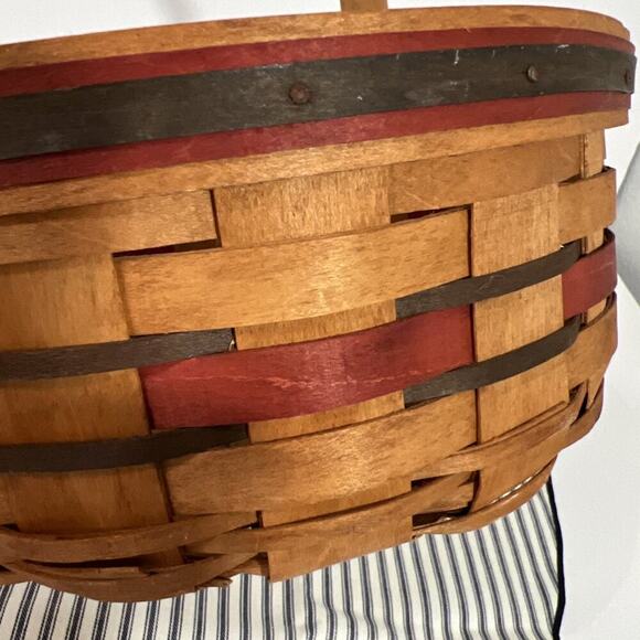 Longaberger Crisco American‎ Cookie Celebration Basket & Liner 1992 - Picture 8 of 12